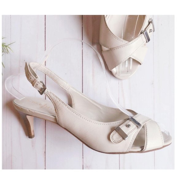 Cole Haan Nike Air Cream Slingback Heel Sz 8.5C - Picture 2 of 10